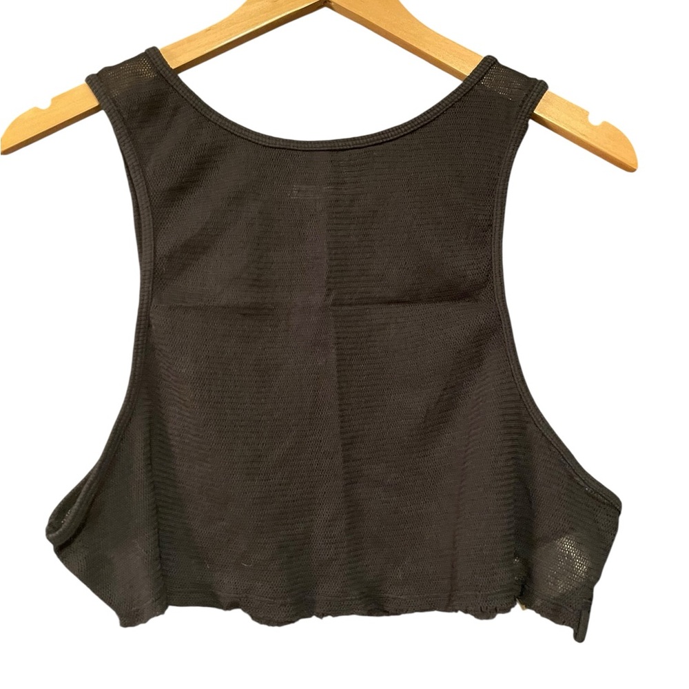 FP We The Free Black Sheer Crop Top - Picture 2 of 4